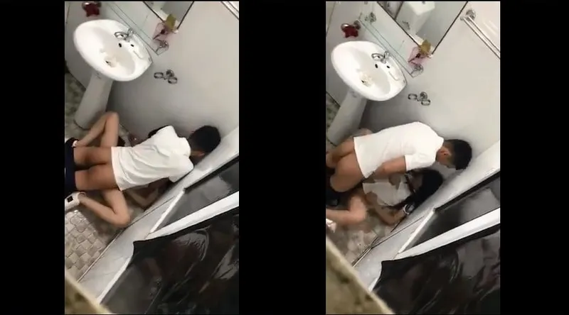 Nhân tình say xỉn và bồ trong phòng tắm nhà hàng